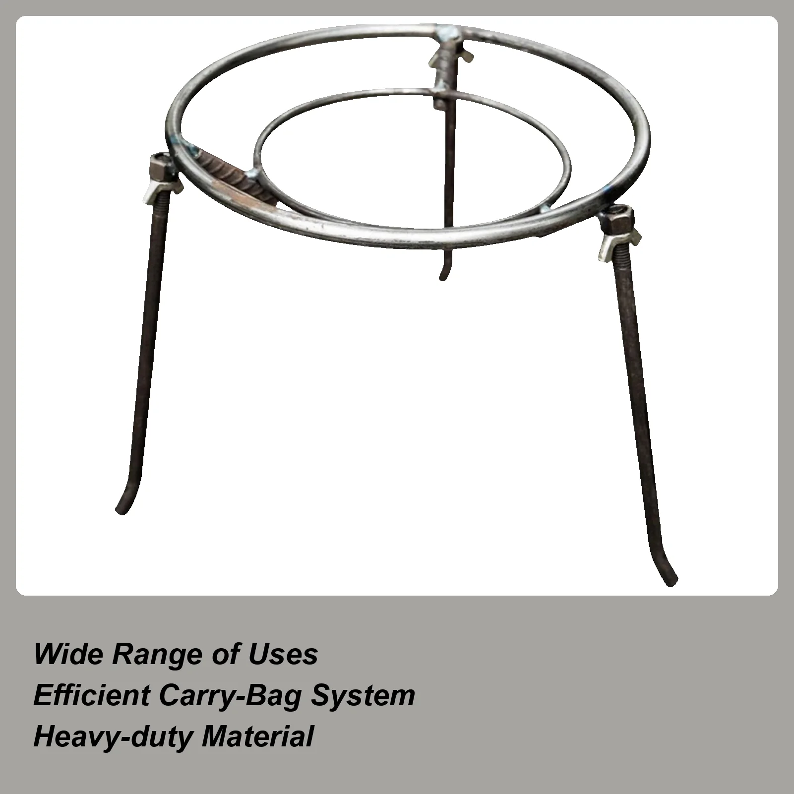 

Camping Tripod Triangle Stand For Grill Foldable Portable Triangle Furnace Frame For Survival Travel Camping Fishing Hiking