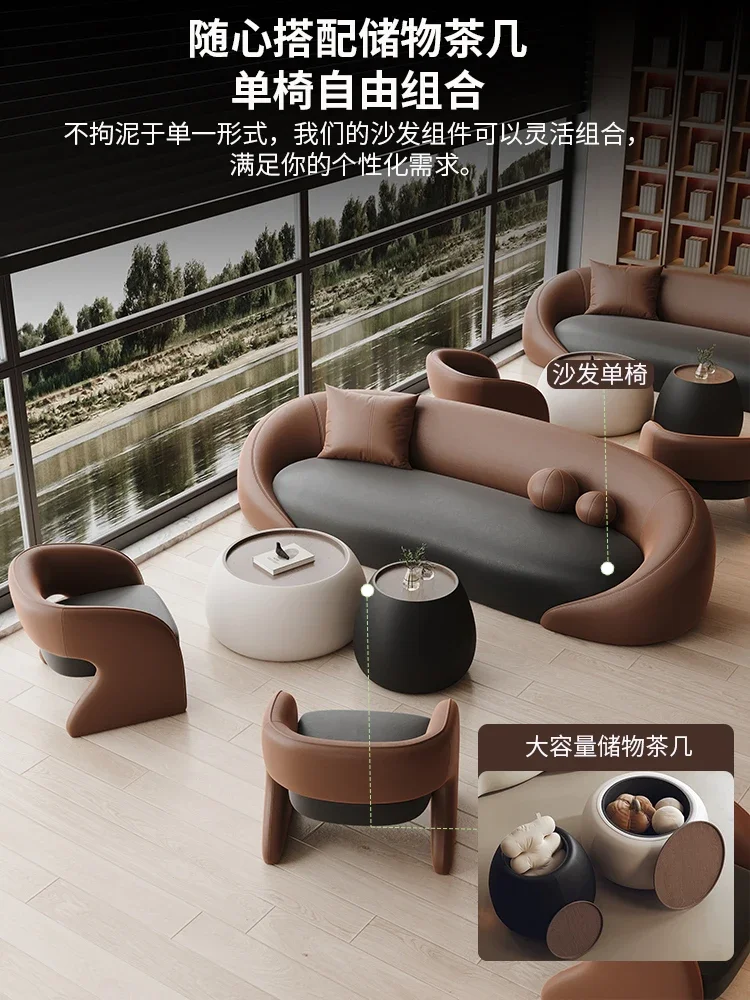 Business reception sofa single chair hotel sales office lobby office beauty salon lounge area sofa table and chair combination