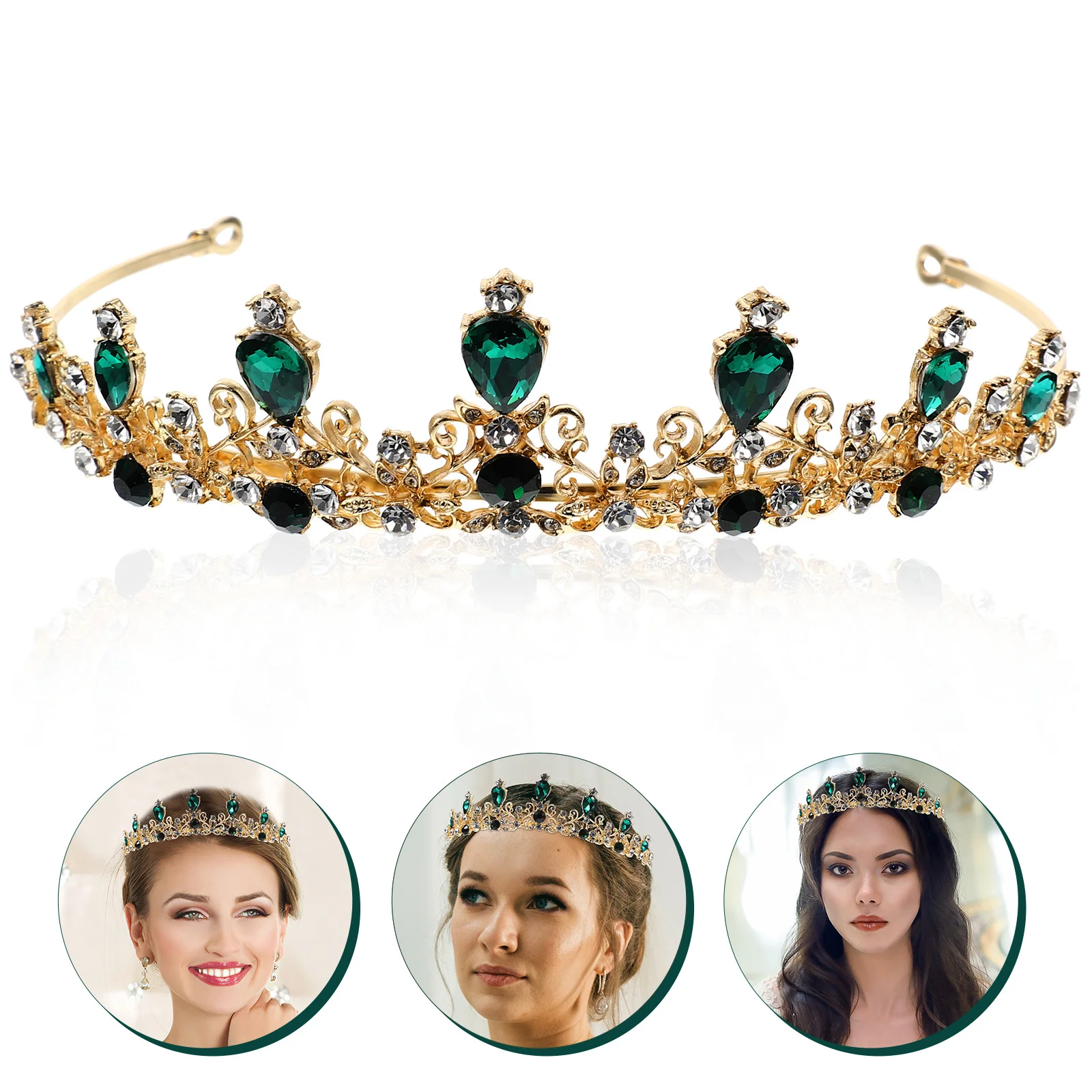 

Exquisite Rhinestone Crown Headband for Girls Lightweight Durable Party Decor Rhinestone Charms Crown Adorable Glitter