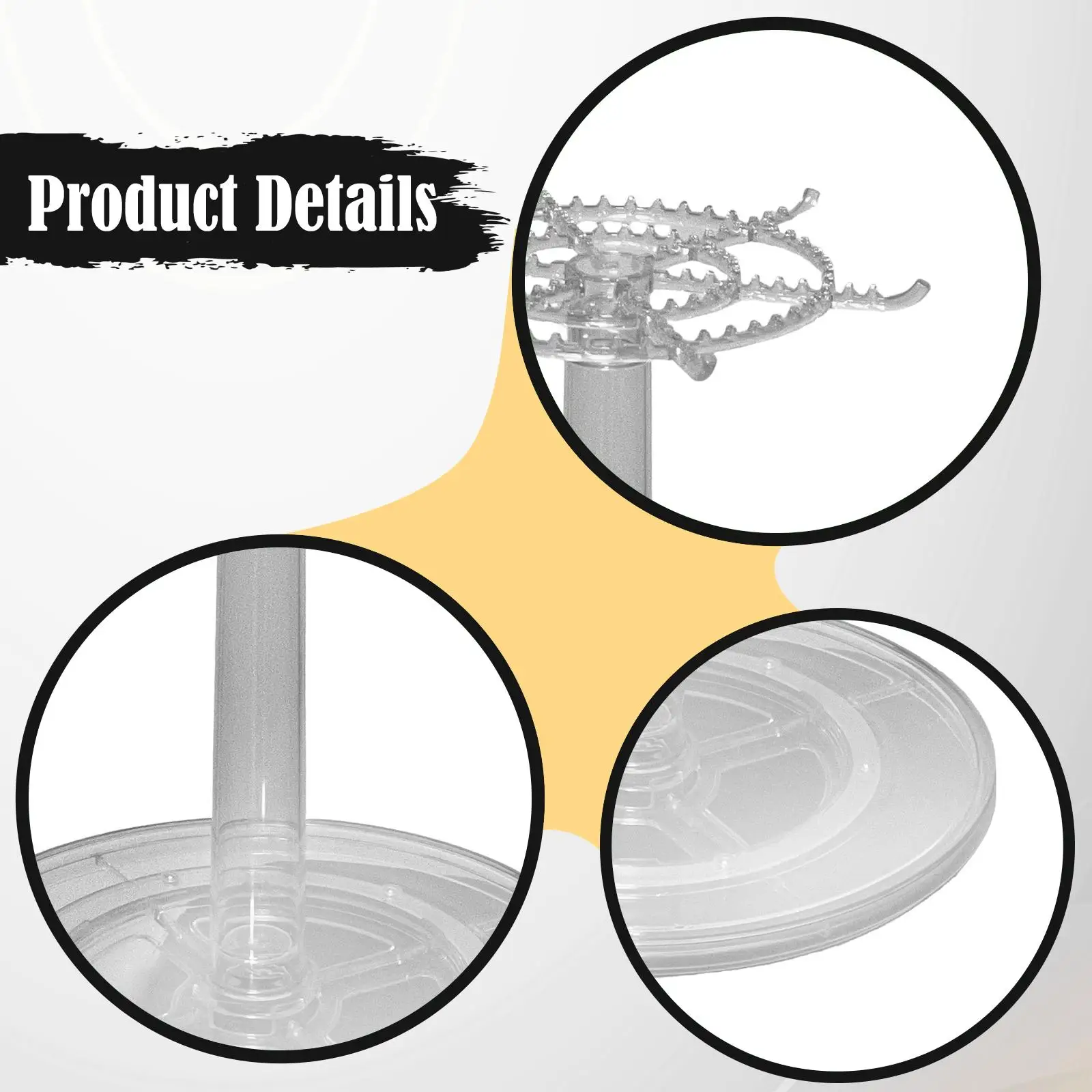 Display Stand for Plush Dolls, 360° Rotating Desktop Transparent Display Rack, Action Figures Storage Stand, Plush Toys Hanger