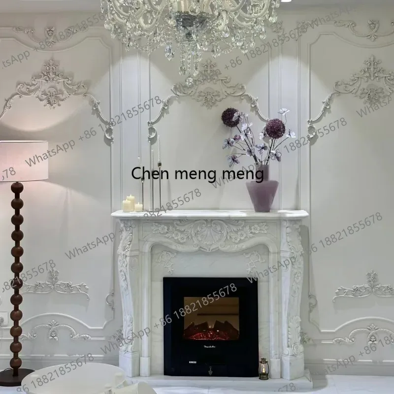 CC182 Marble Fireplace French, American, Villa 1.2 M Fireplace French Fireplace Core