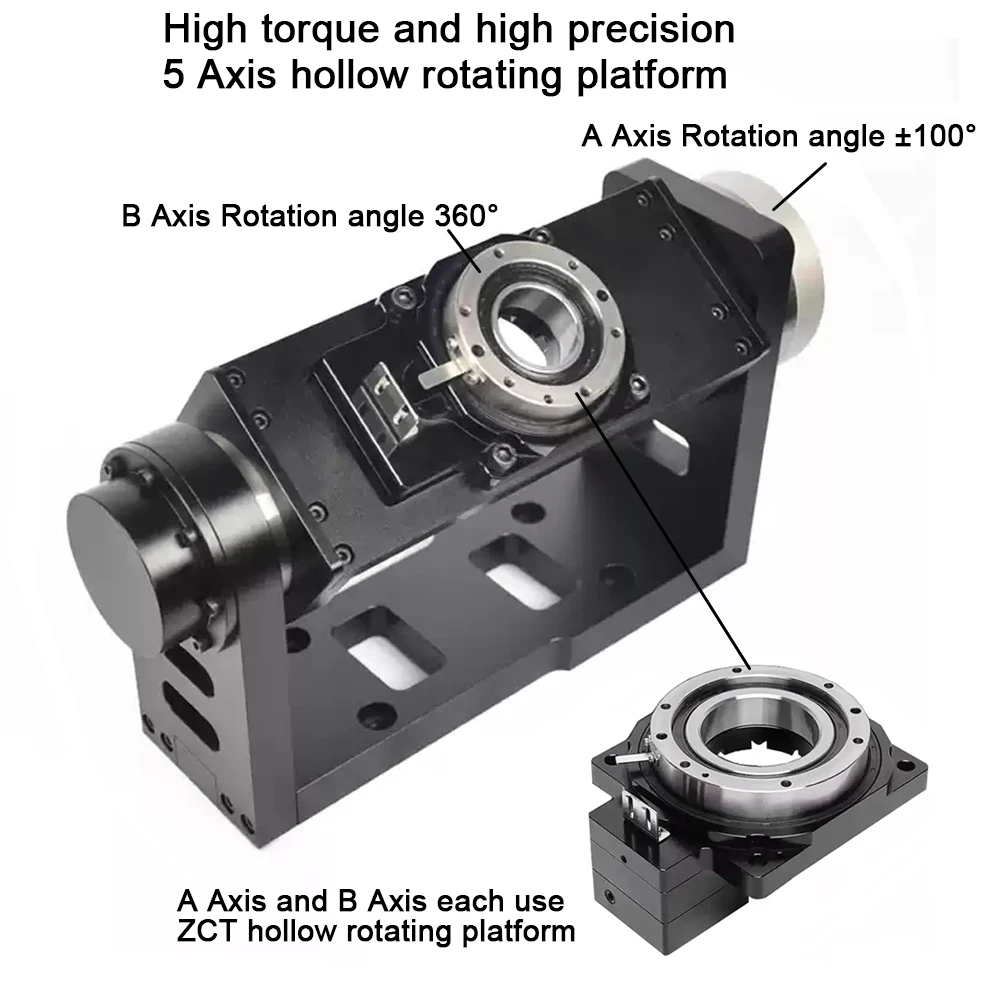 5th Axis CNC Flipped Hollow Rotating Platform Adhesive Welding Flipping Table Servo Stepper Turning Table Welding Turntable