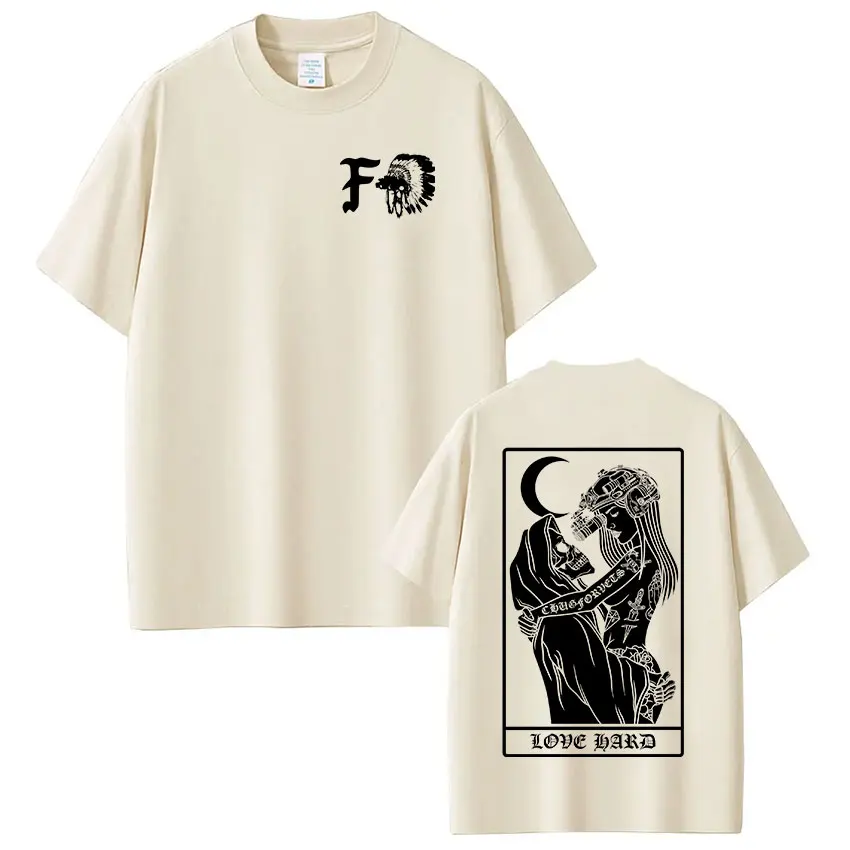 Forward Observations Group Skeleton Grafik-T-Shirt für Herren und Damen, modisch, Vintage, übergroß, lässig, kurzärmelig, Streetwear – Detail 7