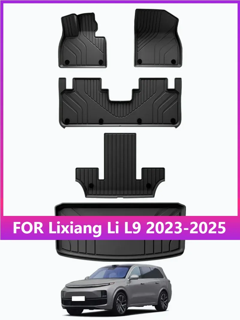 Коврики для Lixiang Li L9 2023-2025 TPE 3D автомобильные коврики коврик для багажника аксессуары коврик для ног лоток без запаха водонепроницаемый