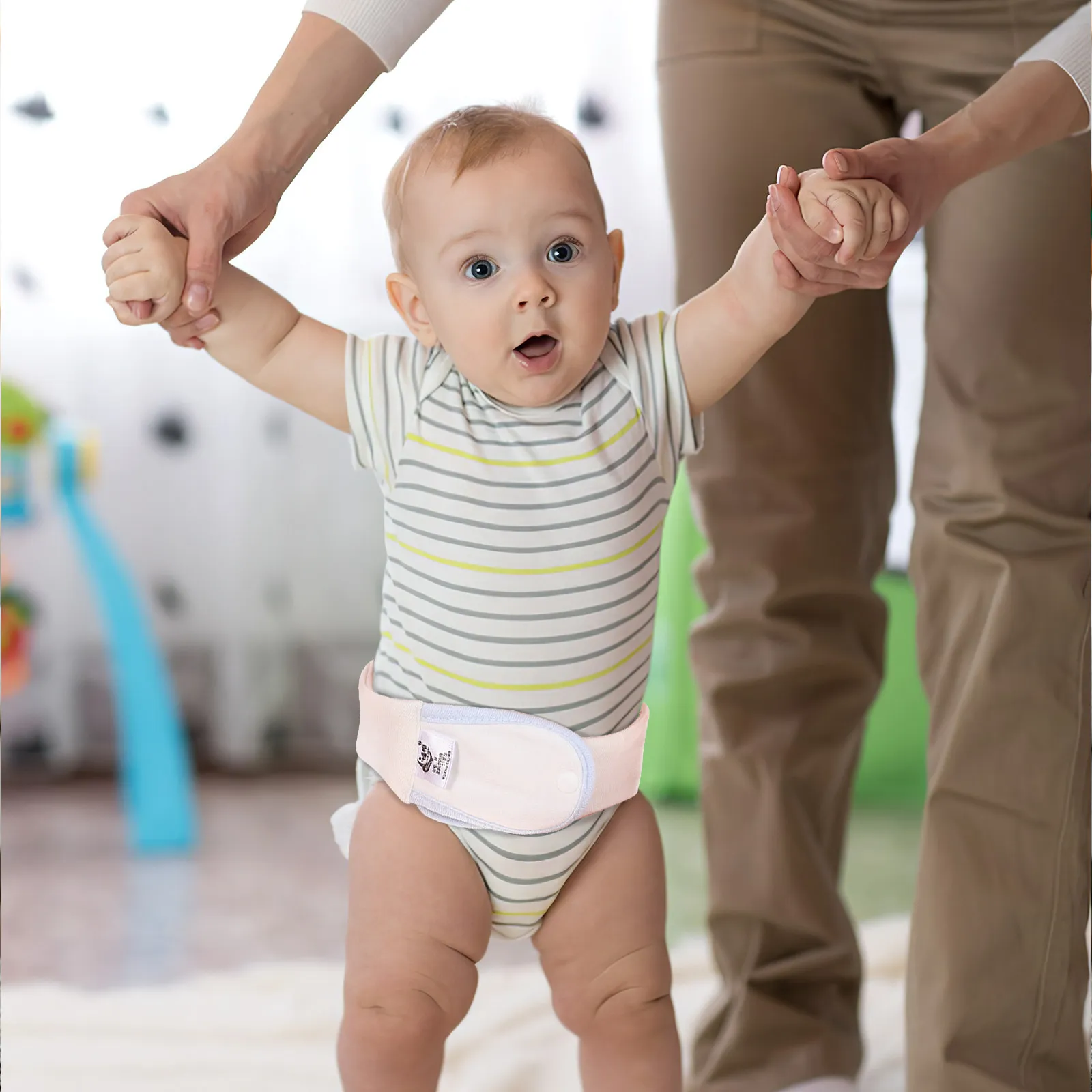 3Pcs Comfortable Diaper Fixing Belts Easy Tie Waist Belt for Babies Strong Elastic Bands Stickers Prevent Slippage Toddler