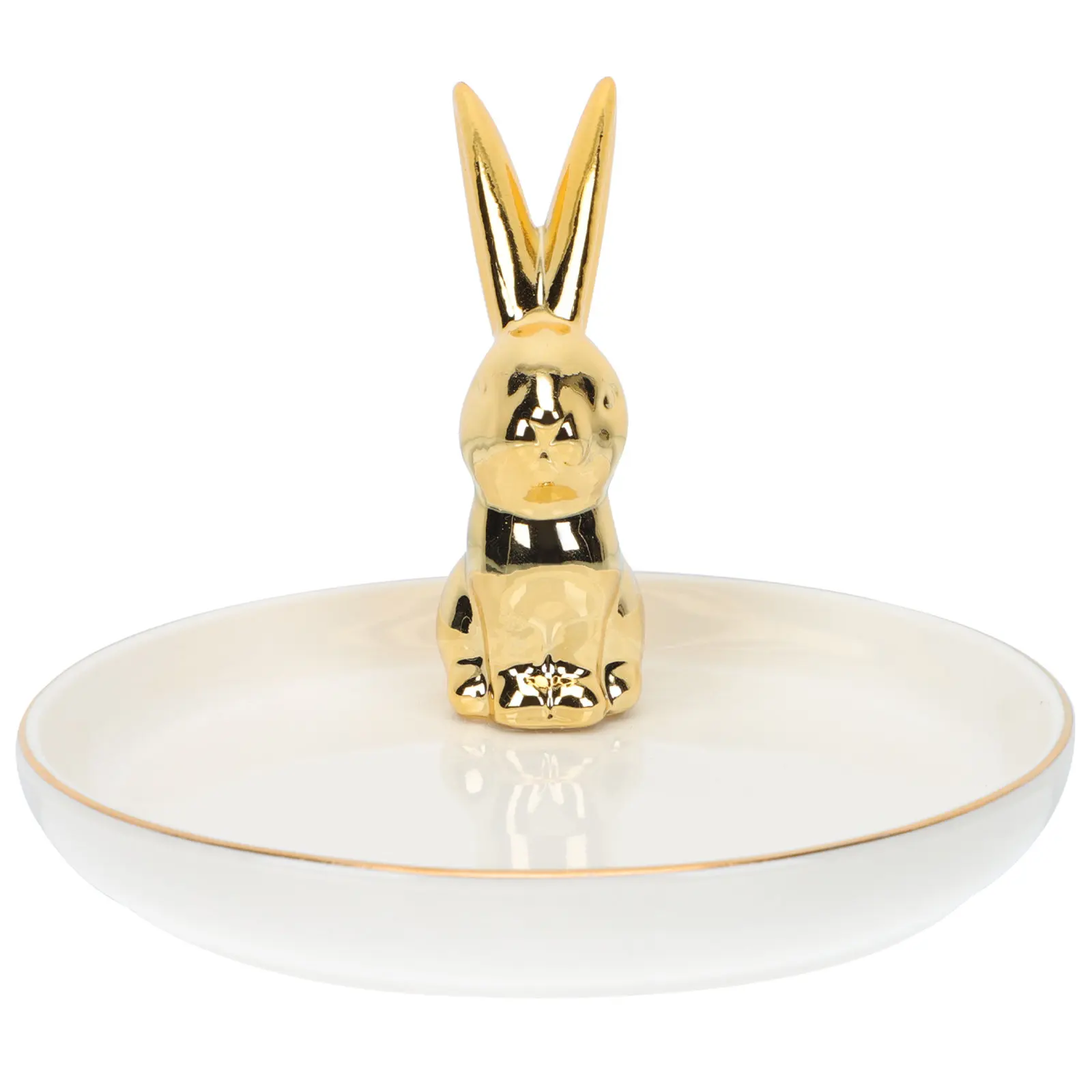 

1 шт. керамический поднос для украшений с пасхальным кроликом, декоративная тарелка-органайзер для колец и ожерелий, для домашнего декора