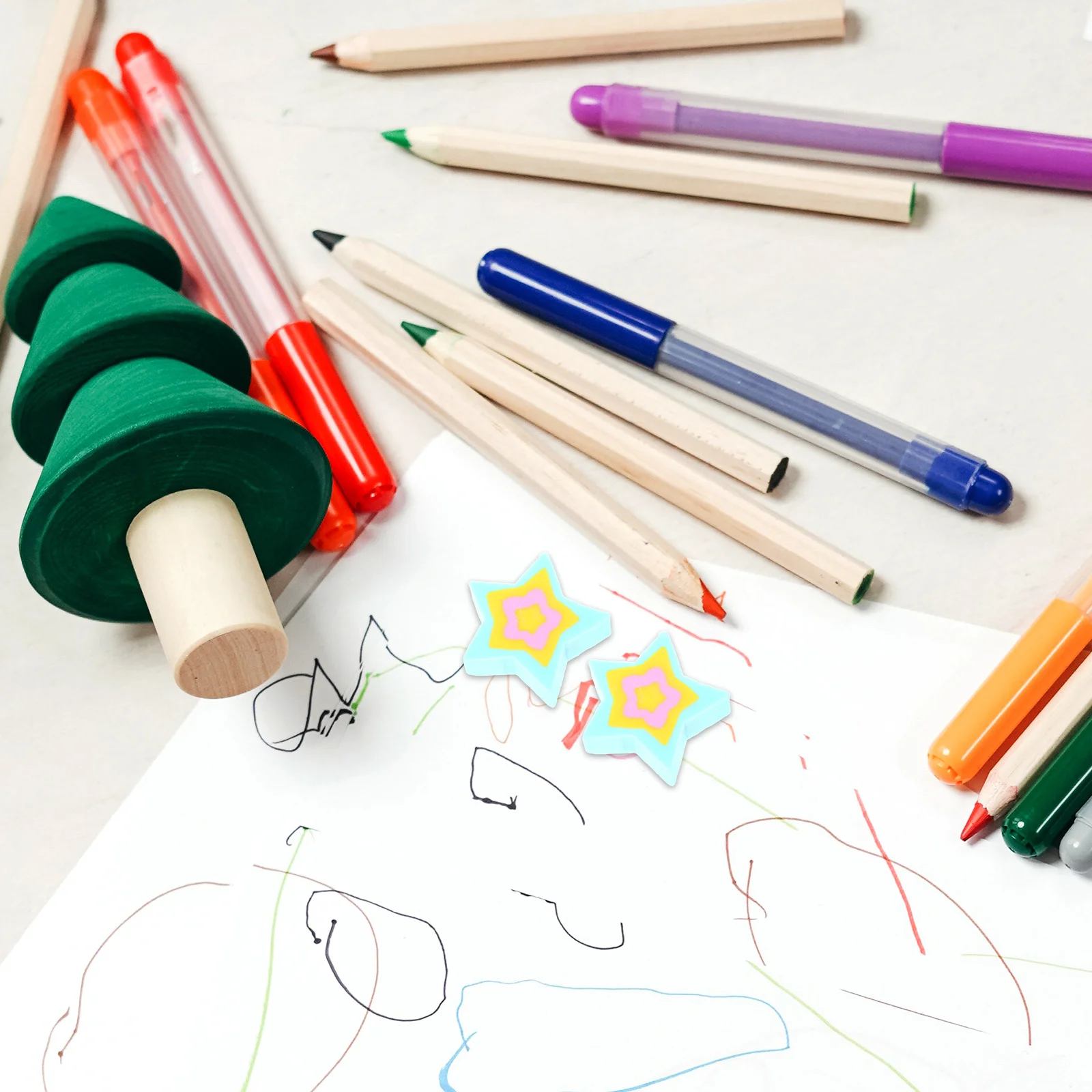 

50Pcs Star Shape Erasers Fun Mini Erasers for Kids Students Classroom Bulk Cute School Supplies Desk Pets Rewards