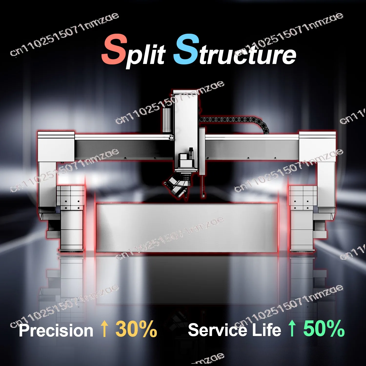New CNC 3D 5-Axis Waterjet Cutter Multifunctional for Metal Stone Glass Rubber Foam