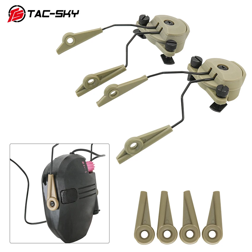 Tactical Headset Mount Compatible with Wendy Rail 2.0/3.0 Helmets for WalkerRazor Electronic Earmuffs Shooting Headsets
