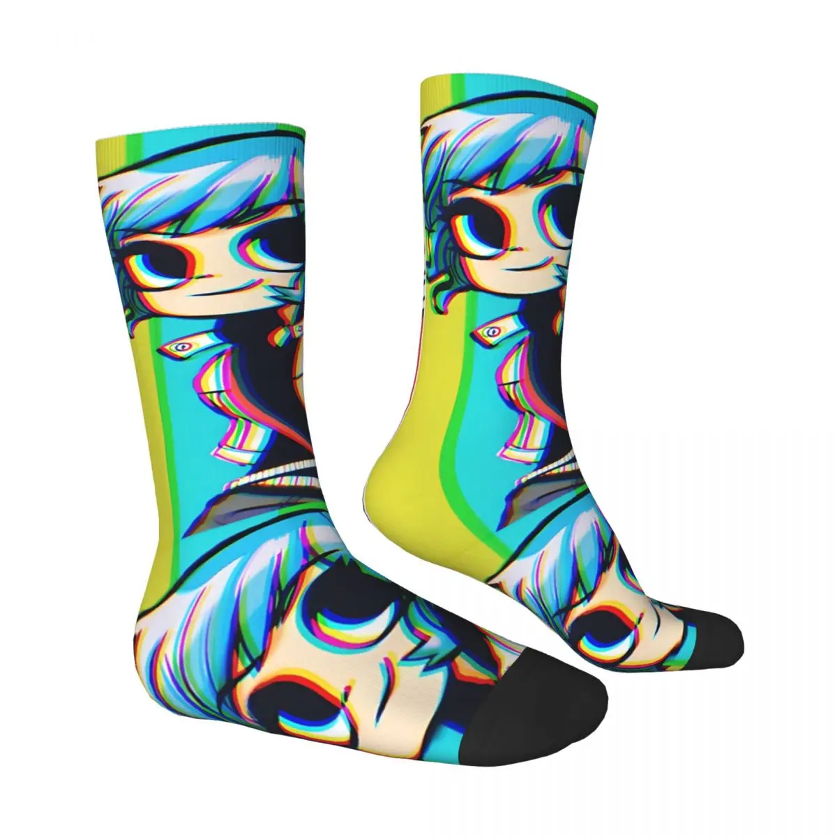 Hip Hop Retro Stunning Crazy Men's compression Socks Unisex Scott Pilgrim And Ramona Harajuku Pattern Printed Funny Novelty