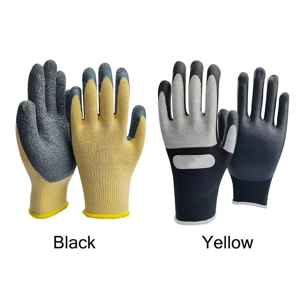 New Yellow Black Electrician Insulating Gloves Withstanding Voltage 400V Rubber Work Safe Gloves Househeld Protective Mittens