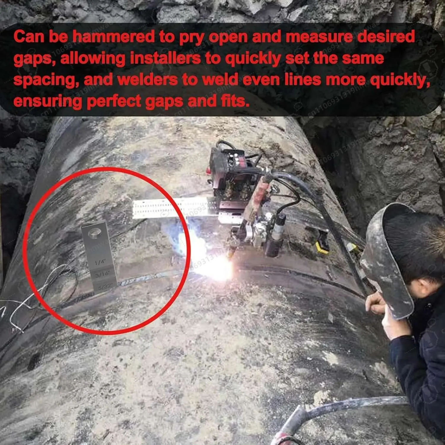 2 Stuks Pipefitter Gereedschap 2130 Kleine Pijp Spacer Wedge Getrapte Guage Stap Voelermaat Voor Pijp Afstand Lassen