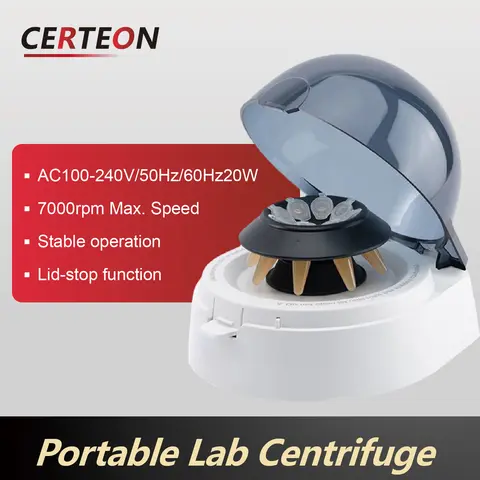 ONi-0708E High-Speed Mini Centrifuge 300-7000 RPM Digital LCD Palm-Size Lab Centrifuge for 8×0.2 mL Tubes