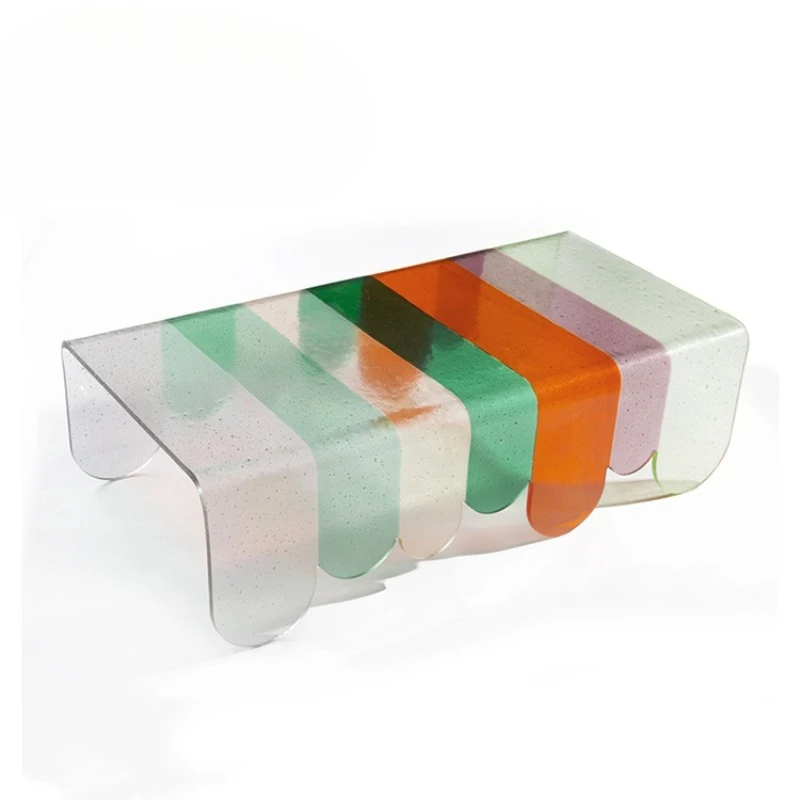 Hotel acrylic rainbow plexiglass household coffee table