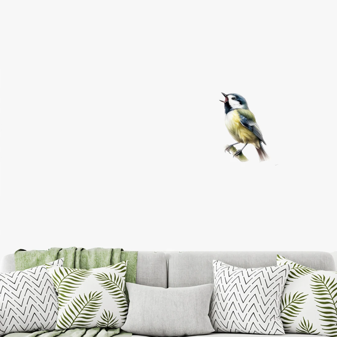 Three Ratels QN43 lovely Parus major stickers home decoration Wall stickers Furniture stickers Toilet decals