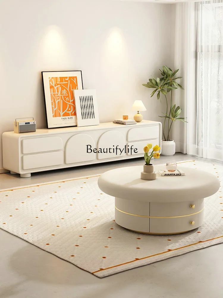 FG28Cream สไตล์รอบชาตารางขนาดเล็ก Apartment Home โมเดิร์น Minimalist ชาตาราง