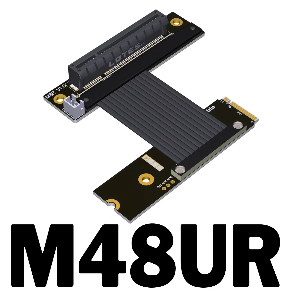 ADT-Link M.2 NVMe to PCI-Express 4.0 X8 Riser Cable Male to Female Adapter PCI-e X8 LAN, RAID SSD Cards to M.2(ultra SSD, M-key)
