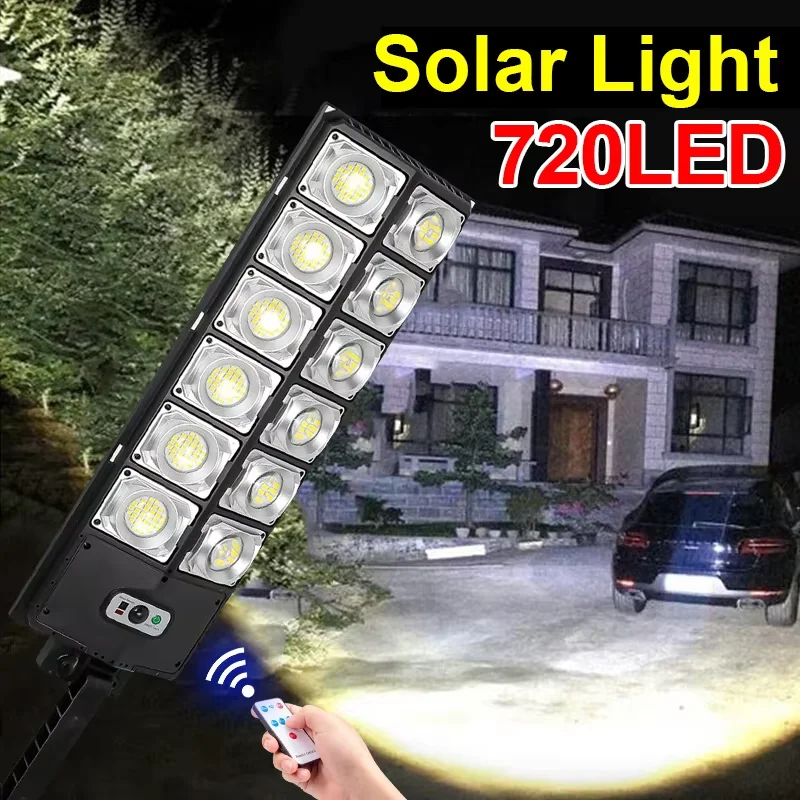 Outdoor Solar LED Lights Waterproof Super Bright Wall Lamp With Motion Sensor Remote Control Garden Street Light