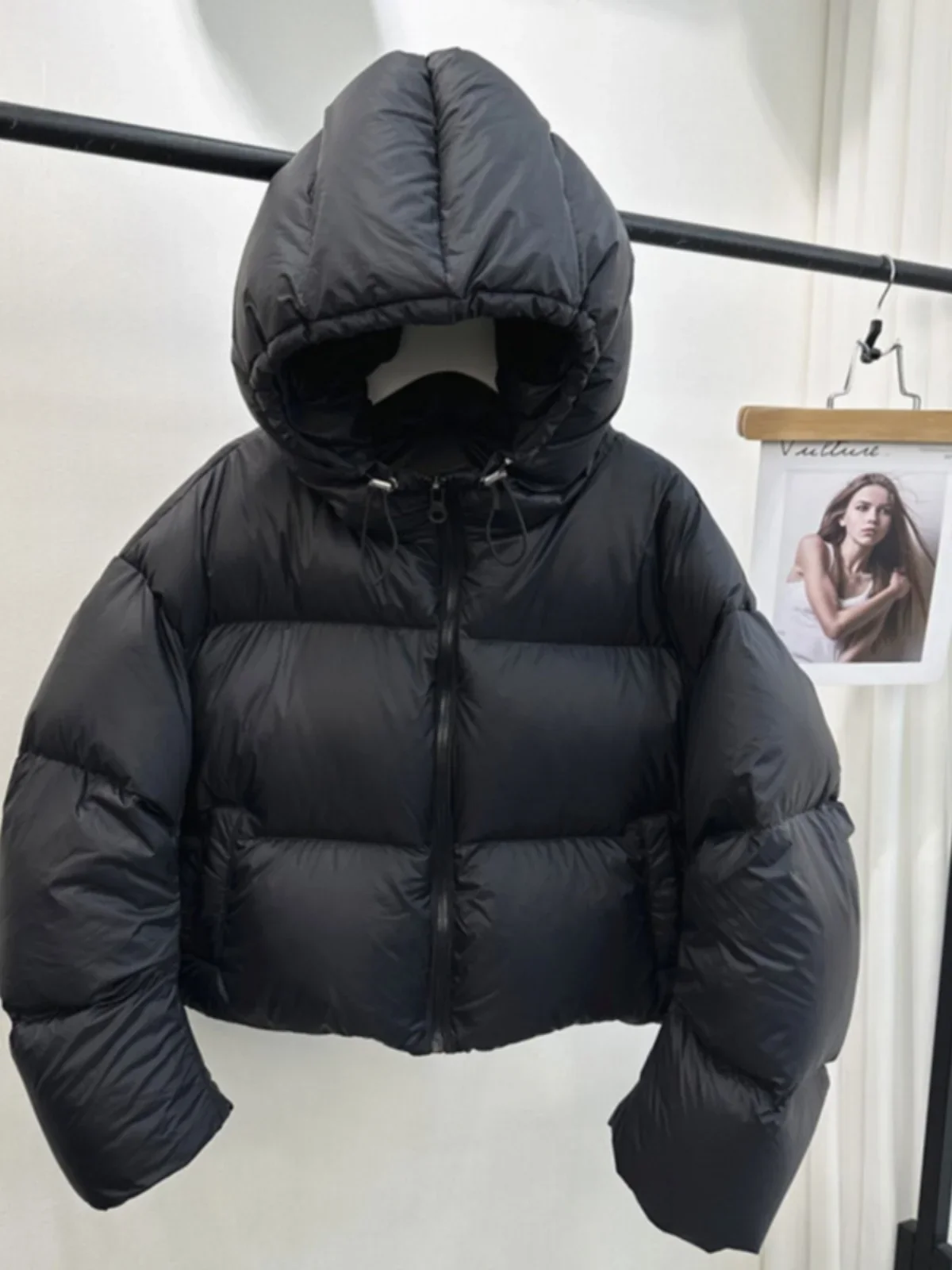 Winter Warm Down Hooded Loose Puffer Jacket Lightweight Warmer Oversize Jacket Cotton Padded Long Sleeve Zipper Padded Coat