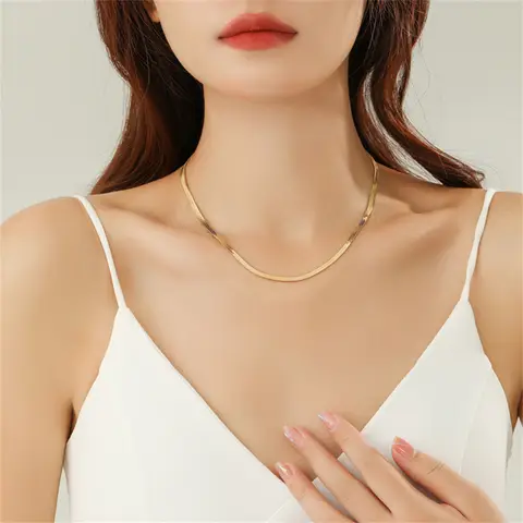 Punk 3mm Flache Schlange Kette Choker Halskette Gold Silber Farbe Edelstahl 35 + 5cm Kurze Hals ketten Für Frauen Schmuck X1344