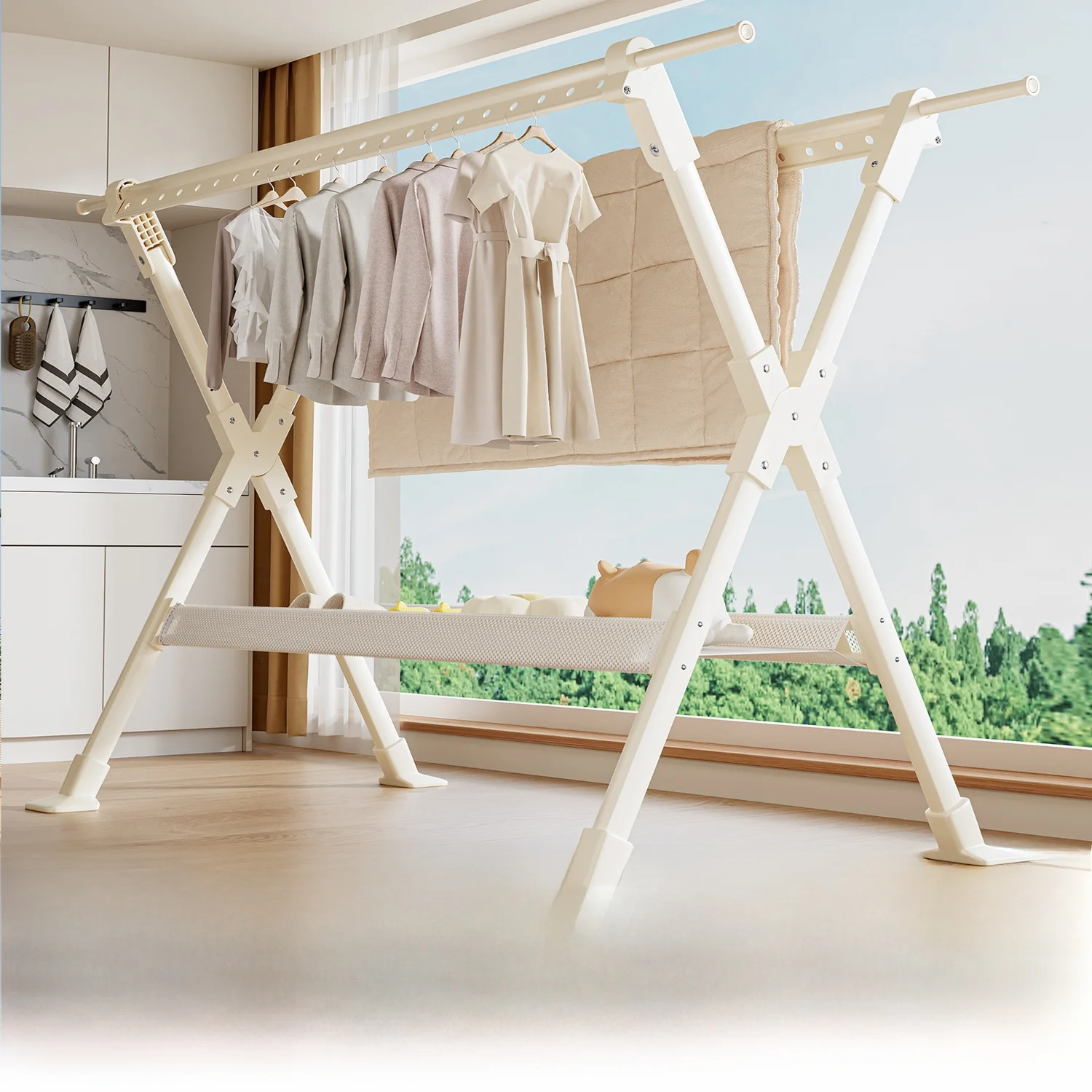 x-type-floor-mounted-folding-clothes-drying-rack-multi-functional-indoor-outdoor-quilt-drying-tool-no-installation-required
