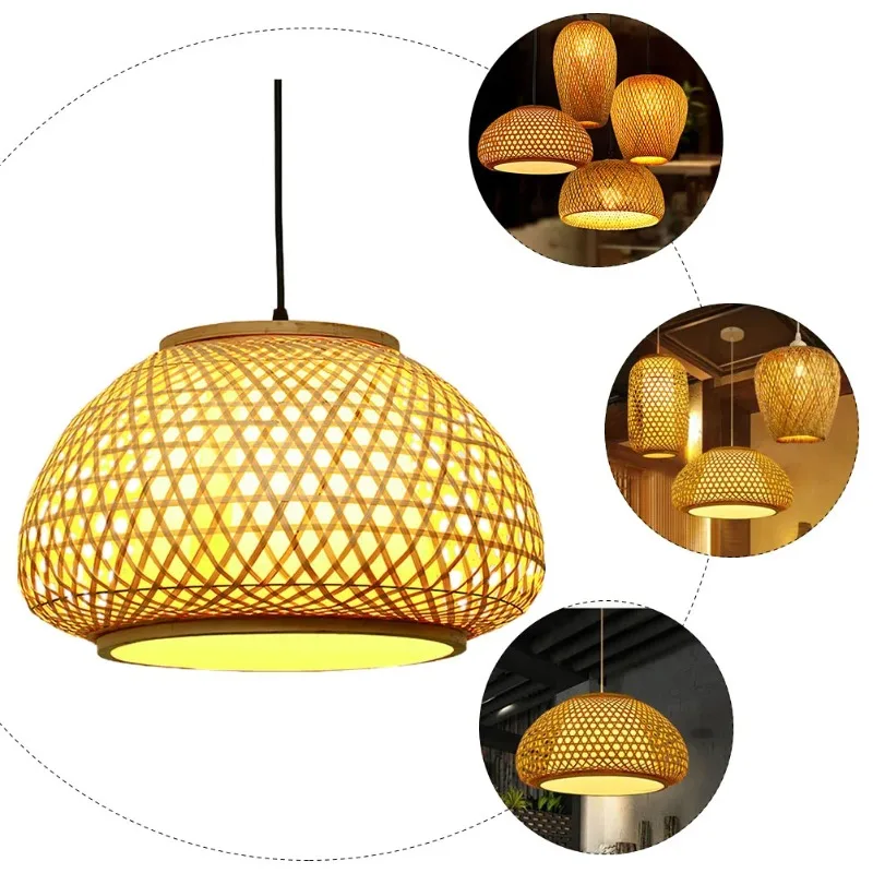 Bamboo Chandelier Rustic Loft Lamp Vintage Classical Suitable for Light Decoration Hotel Home Product Creative Ceiling Hanging