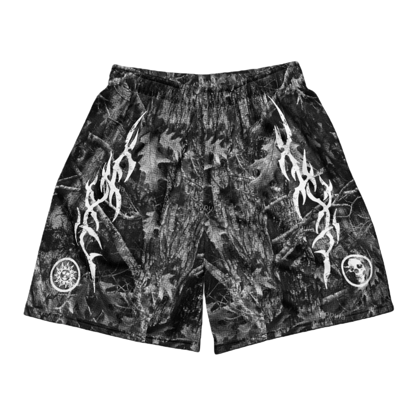Street Sports Vintage Y2k Flame Jungle Graphics Camouflage Basketball Shorts Training Breathable Fashionable Casual Shorts Moto
