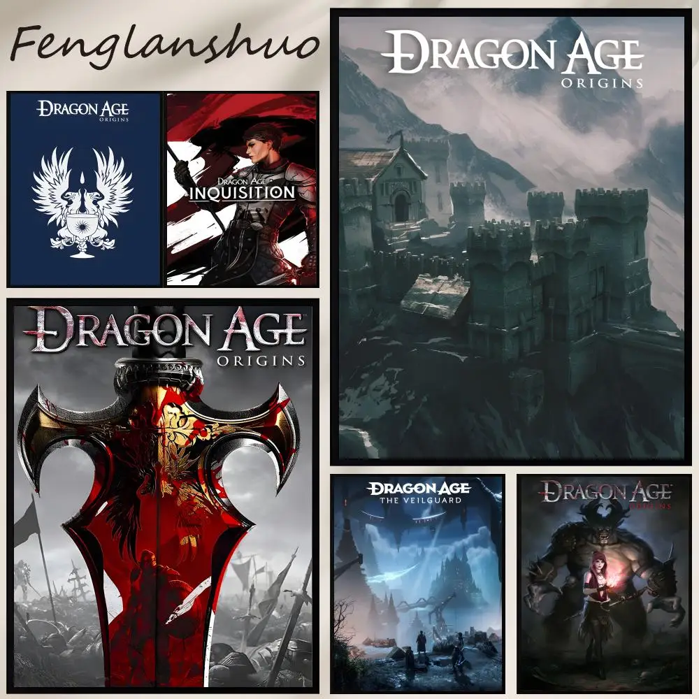 

Role-playing game D-Dragon Age The V-Veilguard Poster Waterproof Self-Adhesive Wall Decor - All-Room Use, Perfect Gift