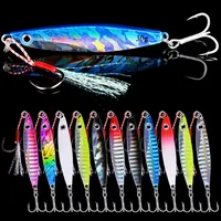 Aorace 12pcs Metal Spoon Jigs Carp Fishing Lure  7g 12g 17g 22g 30g 40g Crankbait Jig Spoon Wobbler Bait Sea Fishing Lures Pesca