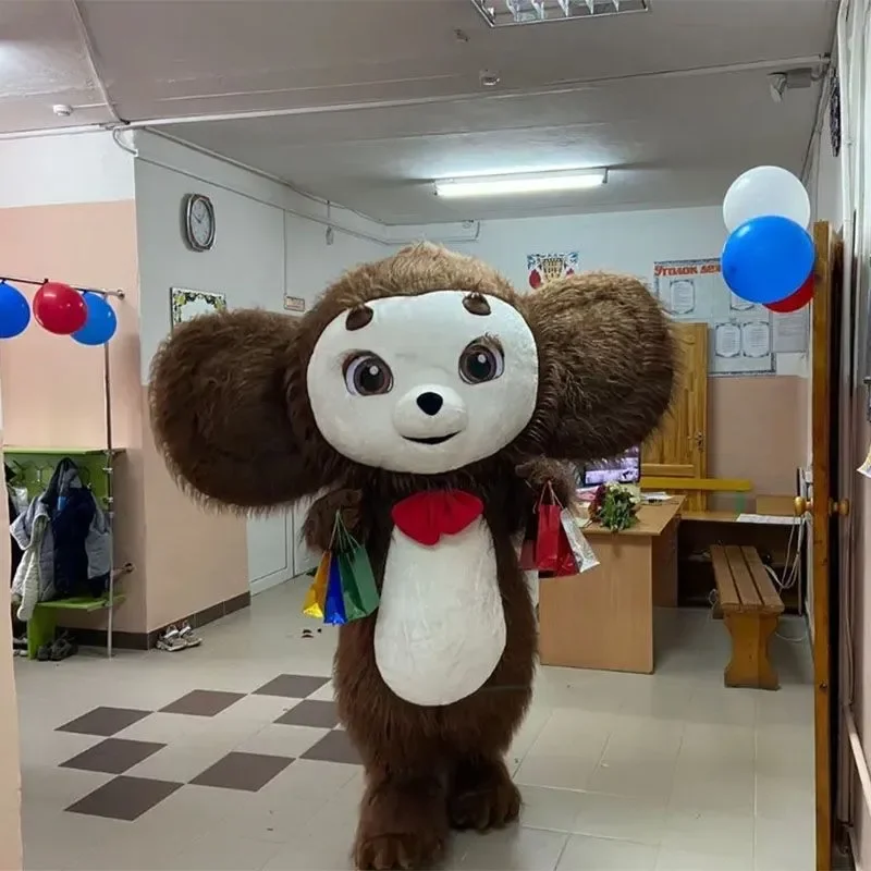 Russia Gonfiato Cheburashka Costume Bella Gonfiabile Cheburashka Mascotte Cosplay Grandi Orecchie Scimmia Costume Senza Batteria