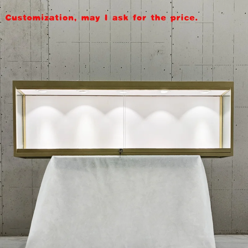 

custom.Customizable Wall-Hanging & Desktop Display Cabinet Transparent LED-Lit Glass Jewelry Store and Kiosk Use
