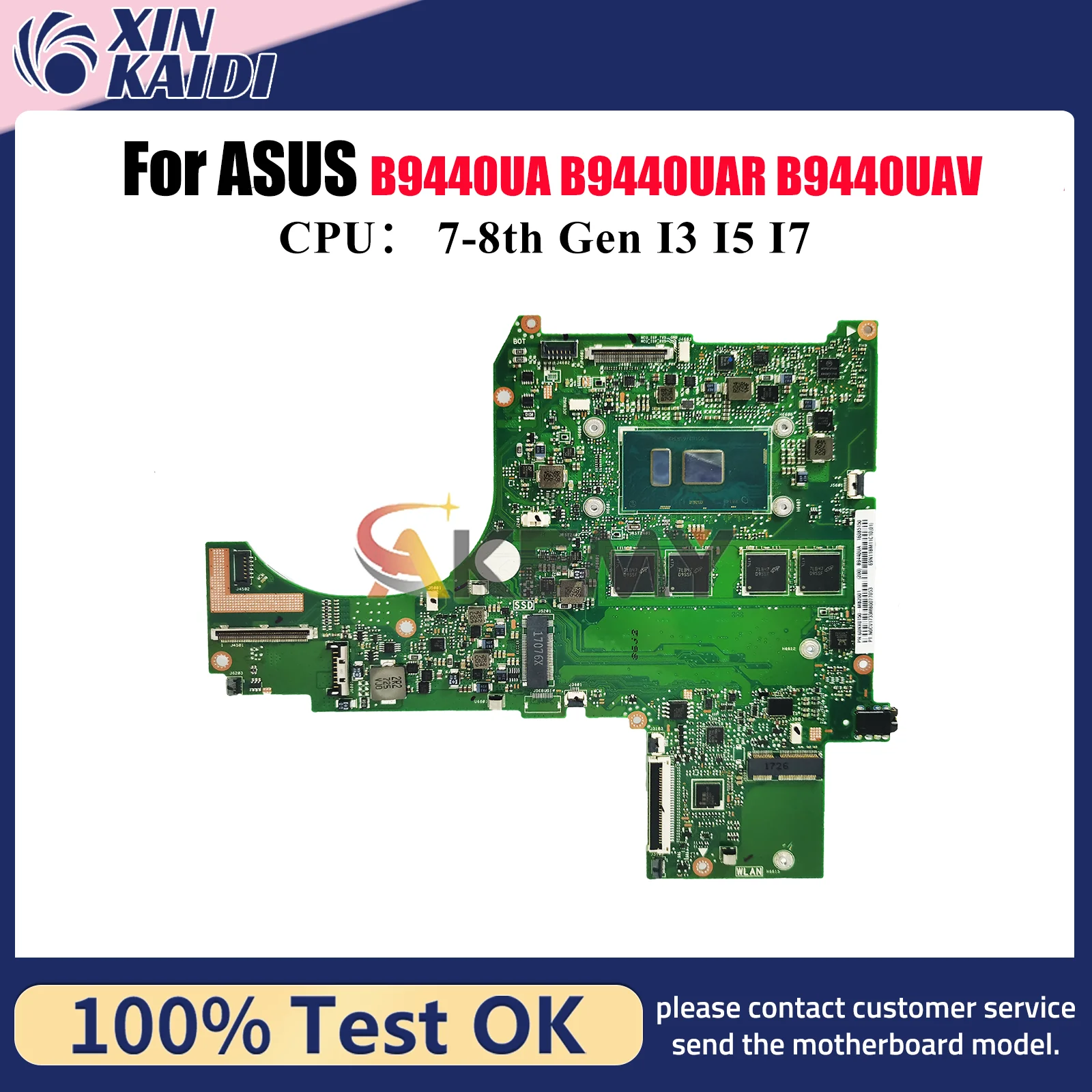 

B9440UA Материнская плата для ноутбука ASUS ExpertBook B9440UAV B9440U B9440UA B9440UAR Материнская плата с процессором I3 I5 I7 100% tests OK stk