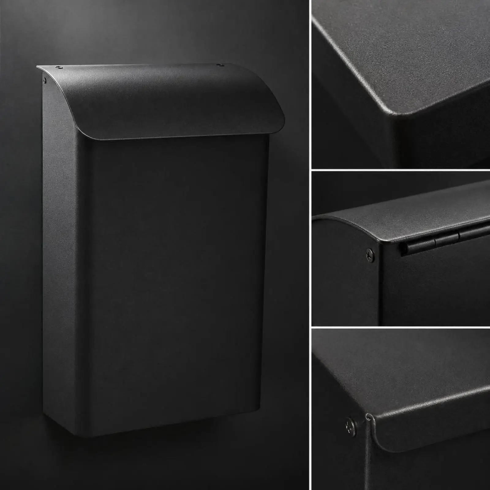 Wall Mount Mailbox Metal Wall-Mount Mailbox Sleek for Apartment