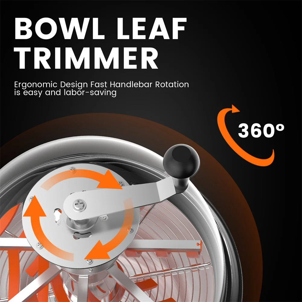 Imagem -03 - Spider Farmer 16 Polegada Bud Leaf Bowl Trimmer Twisted Spin Cut com Lâminas Serrilhadas para Plantas de Interior Hidroponia