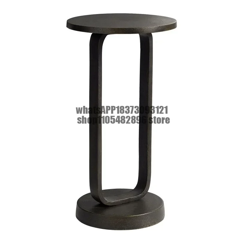 Round art small side table modern simple coffee table bedroom bedside living room sofa side table