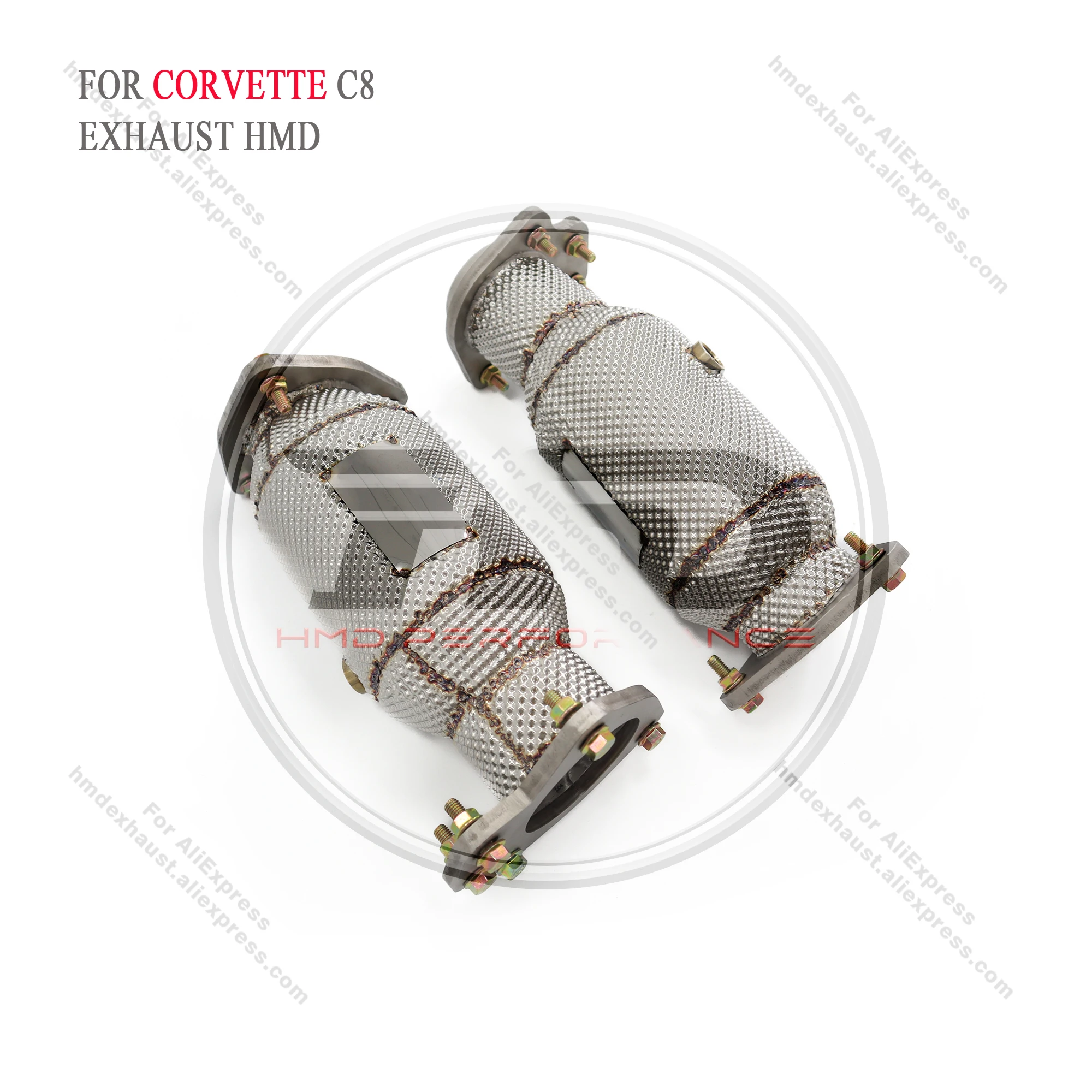 For Chevrolet Corvette C8 Exhaust Downpipe HMD Exhaust System Catalystless Performance Exhaust