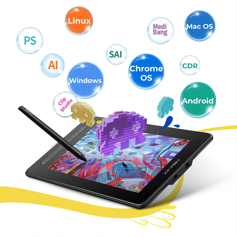 XPPen New Artist 10 2nd Pen Graphic Tablet Monitor Drawing Tablet 127% sRGB 8192 Level with 8 Keys Support Windows mac Android