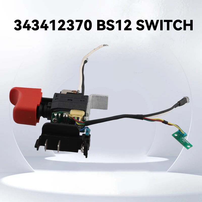 BS12 Power Tool Switch For METABO Power Max BS 10.8V 12V Cordless Drill Trigger Quick 343412370 Power Tool Accessories