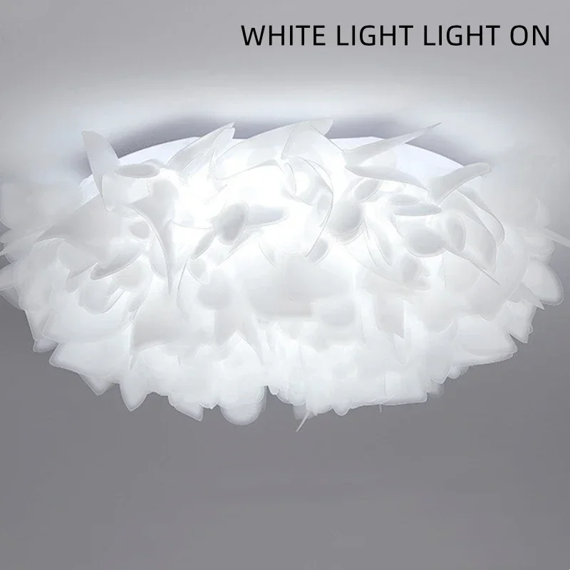 Modern LED Ceiling Light Nordic Warm and Romantic Indoor Lighting Flower Petal Chandelier for Living
