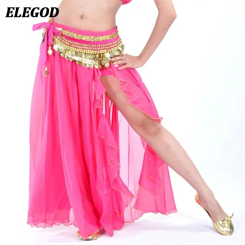 Women Belly Dance Elegant Split Skirt Oriental Bellydance Indian Dance Performance Costume Dance Training Suit Goddess Clothing