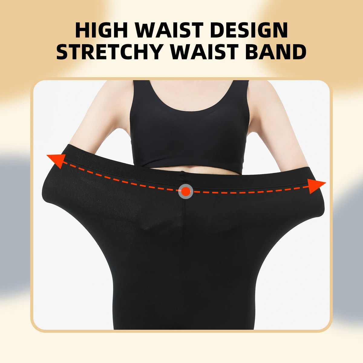 Sepasang legging bulu dan tebal wanita