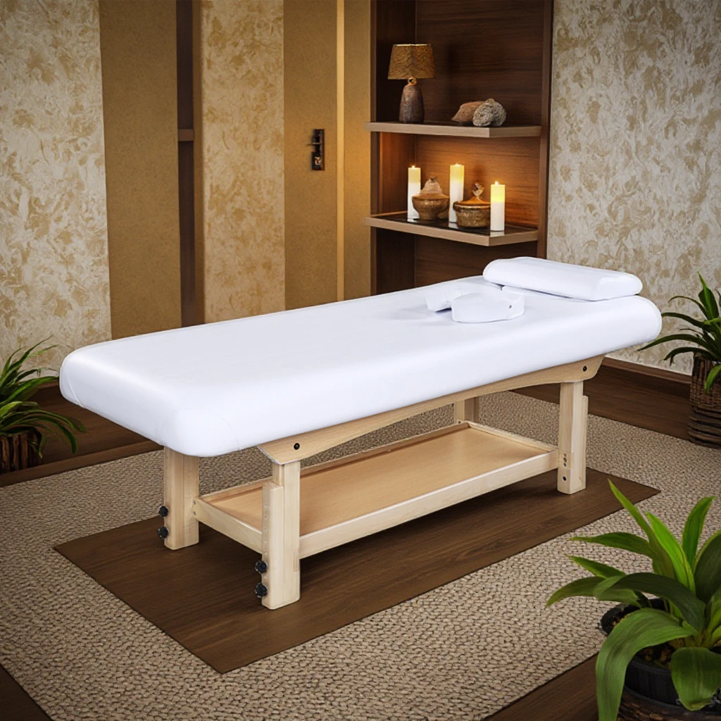

Thai Massage Bed Solid Wooden Portable Massage Tables Top Selling Full Body Beauty Massage Bed for Sale