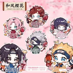 6 packs of Naruto colleagues around Baji Sasuke Gaara pendant Haruno Sakura Kakashi badge anime character children's toys