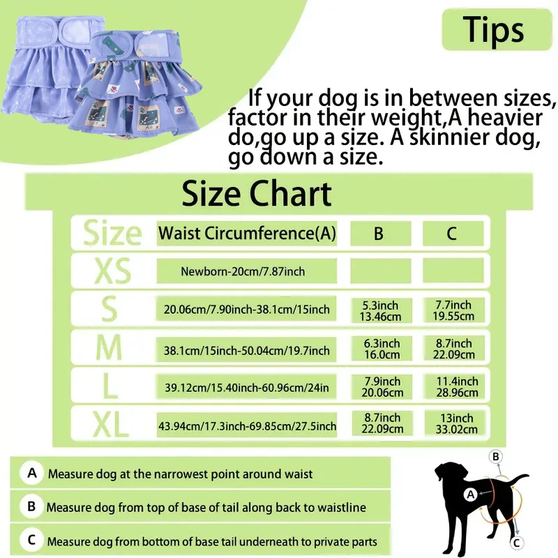 3pcs Washable Female Dog Diaper Skirt Dress Short Underware Belly Bands Reusable Pet Panties Sanitary Pant Diapers Easy To Clean view 4