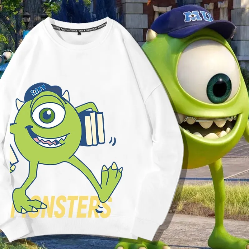 

Disney Monster University Hoodie Men Round Neck Autumn Big Eyes Blue Hair Monster Animation Peripheral Coat Children's Clothes