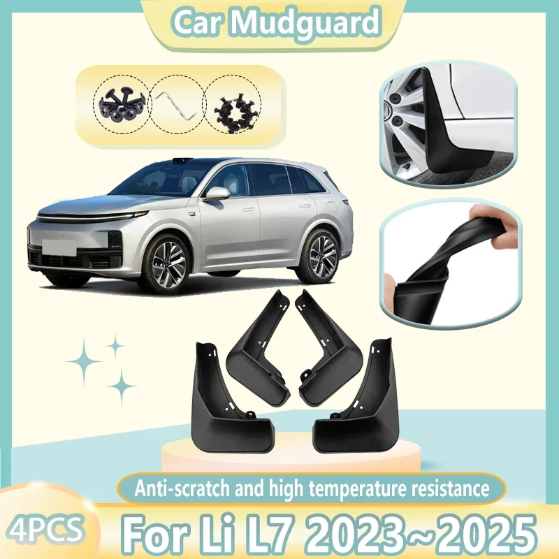 

Car Mudguards For Li Auto Lixiang Li L7 Accessories 2023 2024 2025 Anti-splash Mud Flap Front Rear Guards Mudflaps Wheel Fender