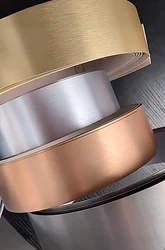 Flame Retardant Edge Banding Edgebands for Formica Board Panel 23mm 55mm x 5m Metal Color Gold Silver Chrome Champagne Brushed