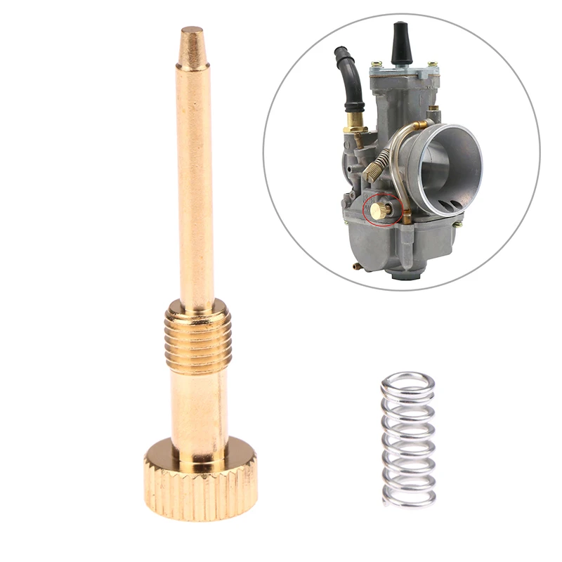1 conjunto de parafuso de ajuste de mistura de combustível de ar para carburador de motocicleta compatível com PWK 21 34 peça de ajuste durável