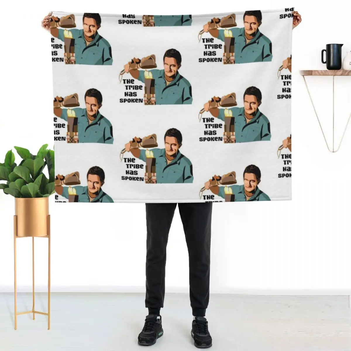Jeff Probst: The Tribe Has Spoken Throw Blanket Soft Luxury Designer christmas gifts Baby Luxury St Blankets