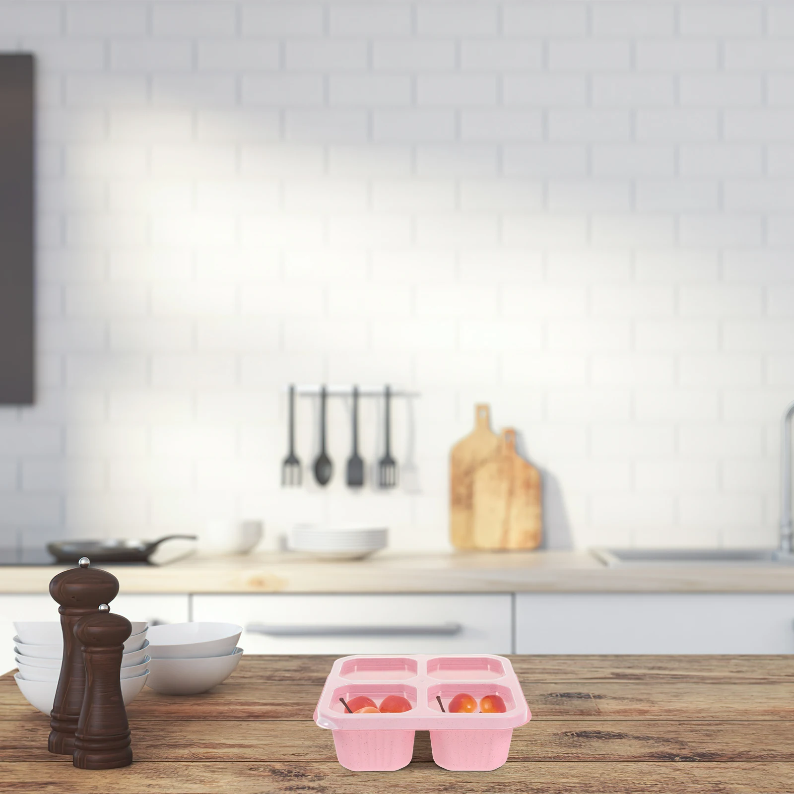 

2pcs Lunch Box Dried Food Storage Container With Lid Multi-Compartment Snack Case For Nuts Candies Fruits Biscuits Portable